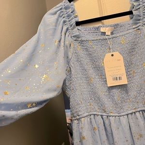 Ivy City Co. Starry Nights Dress NWT  in Baby Blue